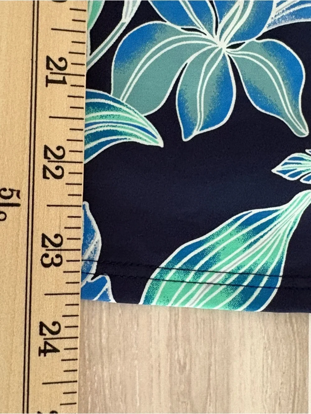 Lands End Navy Floral Underwire Tankini Swim Top